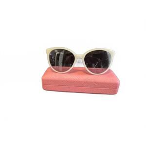 Love Moschino White Cat Eye Sunglasses with Pink Case